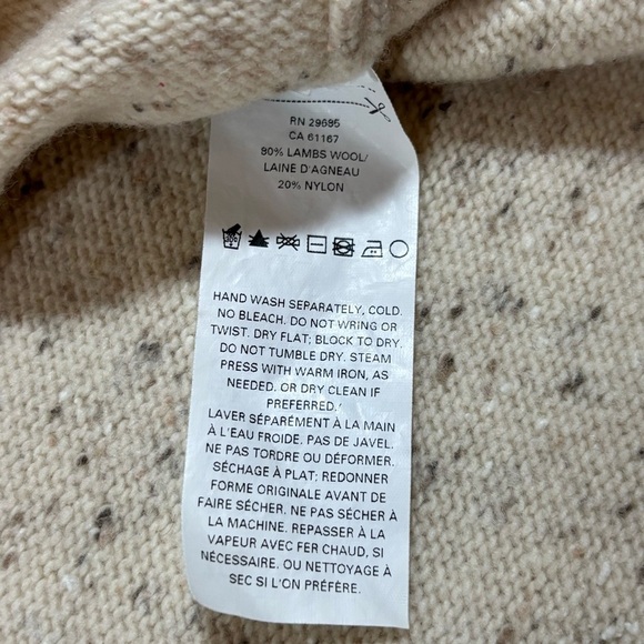 Pendleton Lambswool Crewneck Sweater Speckled Beige Knit Women’s XL - Picture 11 of 16